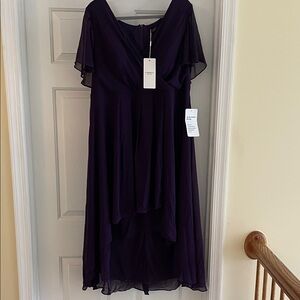 Ever Pretty Deep Purple High Low Dress